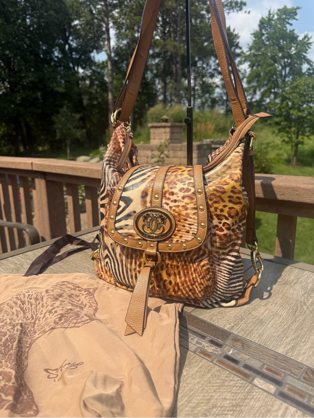 EUC Vintage Original by Sharif 1827 exotic genuine leather Hobo Shoulder Bag - Picture 4 of 13